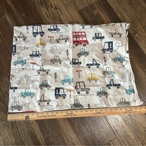 Pottery Barn kids standard pillowcase VECHICLES organic cotton THINGS THAT GO
